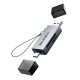 CABLETIME card reader CT-ACSD3-AG, SD/micro SD, USB/USB-C, 5Gbps, γκρι