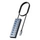 CABLETIME USB hub CT-HUBU7-AG, 7x θυρών, 5Gbps, USB σύνδεση, 1m, γκρι