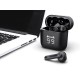 POWERTECH earphones με θήκη φόρτισης PT-1227, TWS, ENC, 30/480mAh, μαύρα