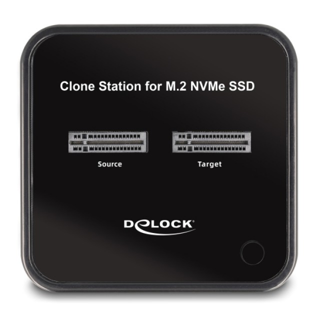 DELOCK docking station 64177, clone function, 2x M.2 NVMe 10 Gbps, μαύρο