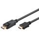 GOOBAY καλώδιο DisplayPort σε HDMI 64837, 4K/30Hz, 3m, μαύρο