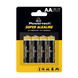POWERTECH αλκαλικές μπαταρίες Super Alkaline PT-1214, AA, 1.5V, 4τμχ POWERTECH αλκαλικές μπαταρίες Super Alkaline PT-1214, AA, 1.5V, 4τμχ