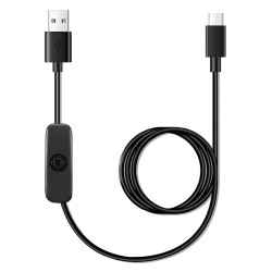 POWERTECH καλώδιο USB-C σε USB CAB-UC085 με διακόπτη, 10W, 2m, μαύρο