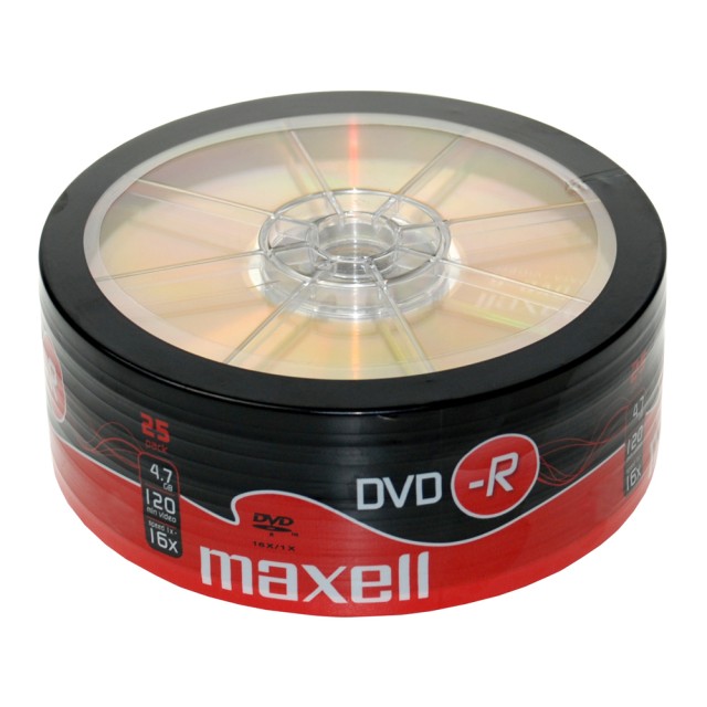 MAXELL DVD-R 4.7GB/120min, 16x speed, spindle pack 25τμχ