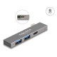 DELOCK USB hub 64275, 3x θυρών, 5Gbps, USB-C σύνδεση, γκρι