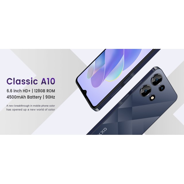 KXD smartphone Classic A10, 6.6", 6/128GB, 4500mAh, μωβ