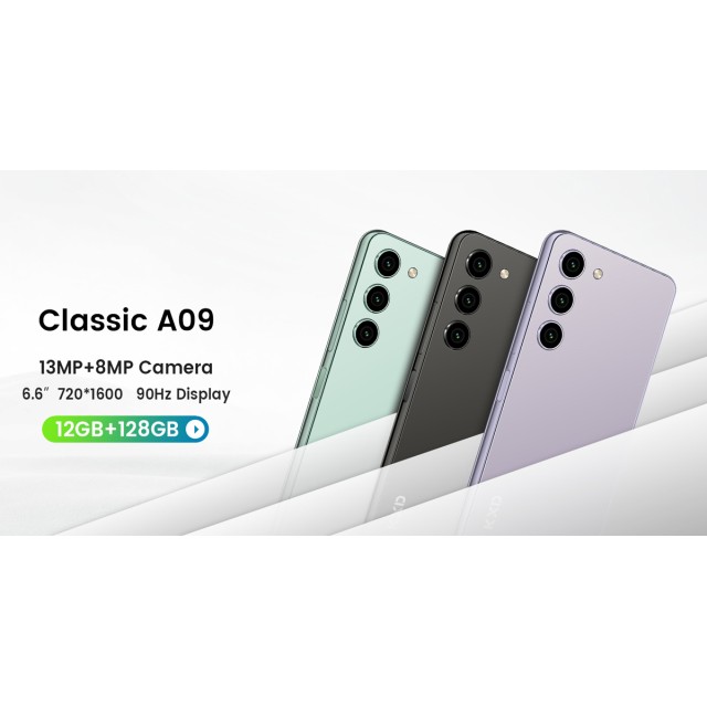 KXD smartphone Classic A09, 6.6", 4/128GB, 4000mAh, μαύρο