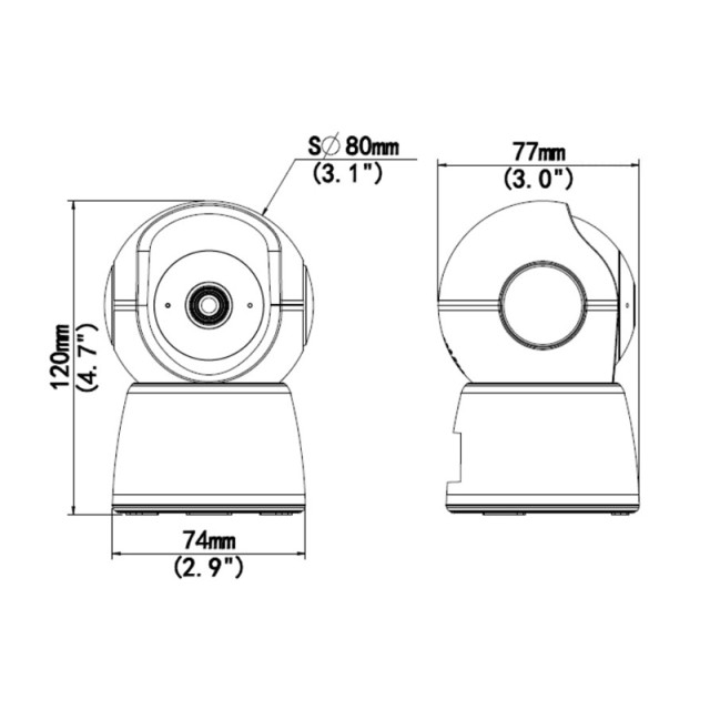 UNIARCH smart κάμερα UHO-S2E-M3, 3MP, WiFi, PTZ, SD