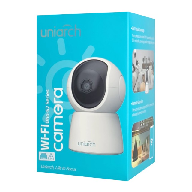 UNIARCH smart κάμερα UHO-S2E-M3, 3MP, WiFi, PTZ, SD