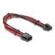 DELOCK καλώδιο 8 pin σε 6+2 pin PCIe 80975 με υφασμάτινη επένδυση, 30cm