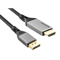 POWERTECH καλώδιο DisplayPort σε HDMI CAB-DP069, 4K/30Hz, 1.5m, μαύρο