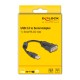 DELOCK αντάπορας USB σε RS-232 64276, 460.8Kbps, 0.25m, μαύρος