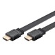 GOOBAY καλώδιο HDMI 2.0 61278, Ethernet flat 4K/60Hz 18 Gbps 1.5m, μαύρο