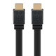 GOOBAY καλώδιο HDMI 2.0 61280, Ethernet flat, 4K/60Hz 18 Gbps, 3m, μαύρο