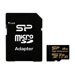 SILICON POWER κάρτα μνήμης microSDHC High Endurance, 64GB, Class 10 UHS-I U3 A1 V30