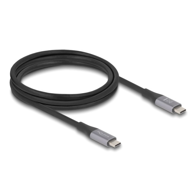 DELOCK καλώδιο USB-C 81192, 240W, 40 Gbps, 8K, 2m, E-Marker, μαύρο