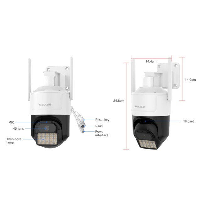 VSTARCAM smart κάμερα CS610Q, 4K/8MP, WiFi, PTZ, SD, IP66
