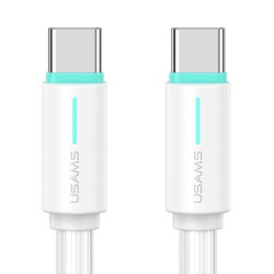 USAMS καλώδιο USB-C US-SJ734, 60W, 480Mbps, 1m, λευκό