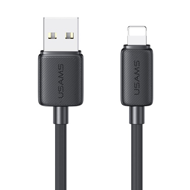 USAMS καλώδιο Lightning σε USB US-SJ689, 12W, 480Mbps, 1m, μαύρο USAMS καλώδιο Lightning σε USB US-SJ689, 12W, 480Mbps, 1m, μαύρο