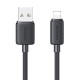 USAMS καλώδιο Lightning σε USB US-SJ689, 12W, 480Mbps, 1m, μαύρο USAMS καλώδιο Lightning σε USB US-SJ689, 12W, 480Mbps, 1m, μαύρο