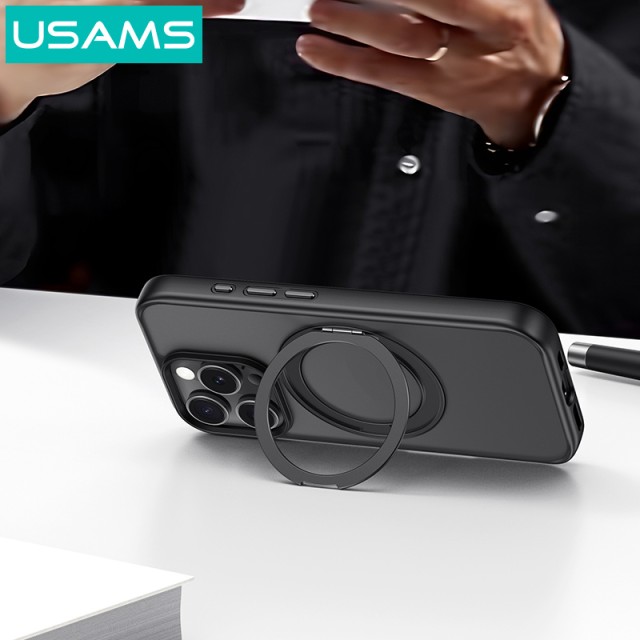 USAMS θήκη GZ US-BH893 για iPhone 16, διάφανη/μαύρη