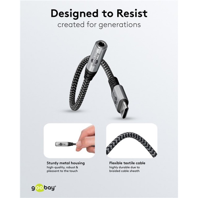 GOOBAY αντάπτορας USB-C σε 3.5mm 74056, γκρι