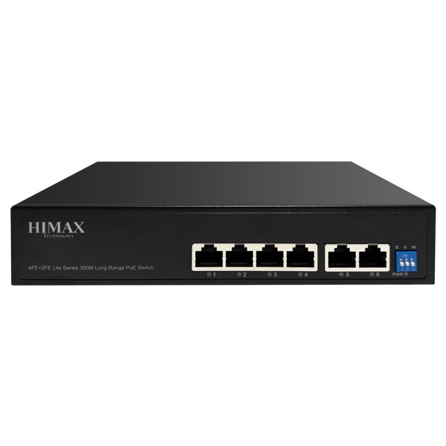 HIMAX PoE switch PS1402E-L, 4x Ethernet PoE & 2x Ethernet θύρες, έως 100Mbps HIMAX PoE switch PS1402E-L, 4x Ethernet PoE & 2x Ethernet θύρες, έως 100Mbps