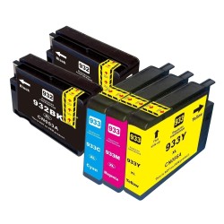 Σετ συμβατά Inkjet για HP, 2x 932XL μαύρο, 1x 933XL magenta, 1x 933XL κίτρινο, 1x 933XL κυανό