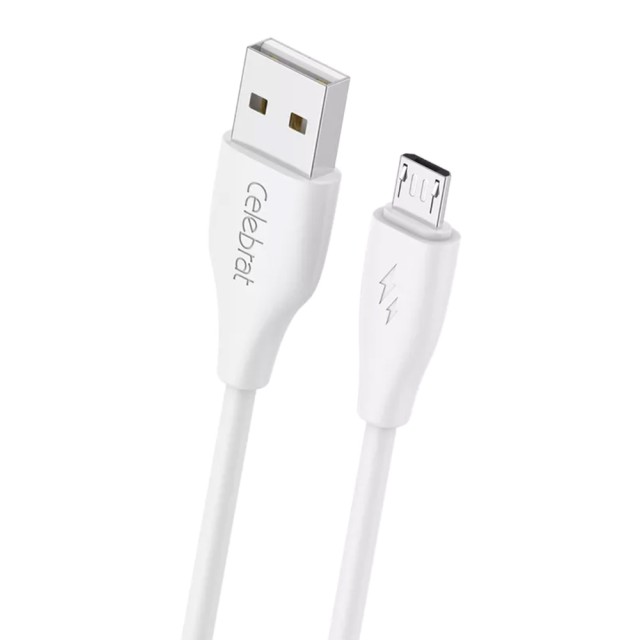 CELEBRAT καλώδιο micro USB σε USB CB-31, 15W, 480Mbps, 1m, λευκό CELEBRAT καλώδιο micro USB σε USB CB-31, 15W, 480Mbps, 1m, λευκό