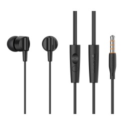 CELEBRAT earphones με μικρόφωνο G35, 3.5mm σύνδεση, 10mm, 1.2m, μαύρα