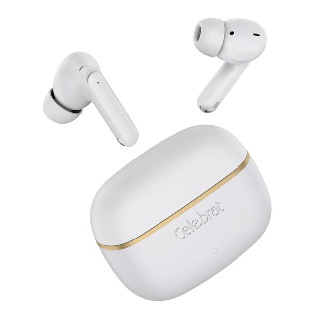 CELEBRAT earphones με θήκη φόρτισης WD03, True Wireless, 13mm, 30/300mAh, λευκά CELEBRAT earphones με θήκη φόρτισης WD03, True Wireless, 13mm, 30/300mAh, λευκά
