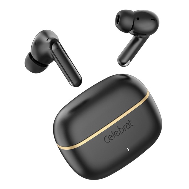 CELEBRAT earphones με θήκη φόρτισης WD03, True Wireless, 13mm, 30/300mAh, μαύρα CELEBRAT earphones με θήκη φόρτισης WD03, True Wireless, 13mm, 30/300mAh, μαύρα