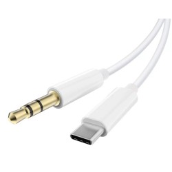 POWERTECH καλώδιο USB-C σε 3.5mm CAB-UC089, 1m, λευκό