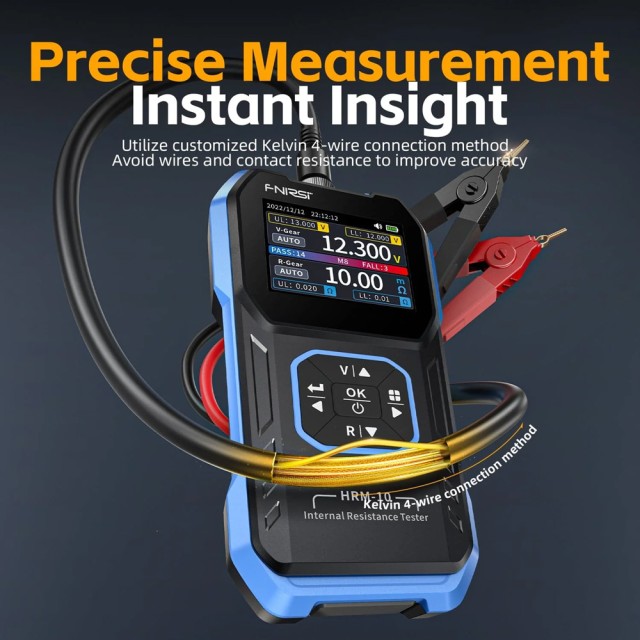 FNIRSI tester μπαταριών HRM-10, επαναφορτιζόμενο FNIRSI tester μπαταριών HRM-10, επαναφορτιζόμενο