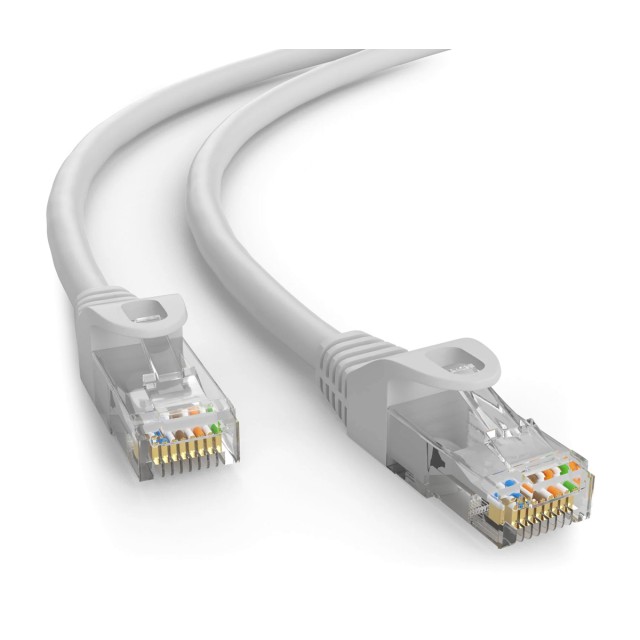 POWERTECH καλώδιο δικτύου CAB-N414-5, Cat 6 U/UTP, CCA, 250Hz, 0.5m, γκρι, 5τμχ