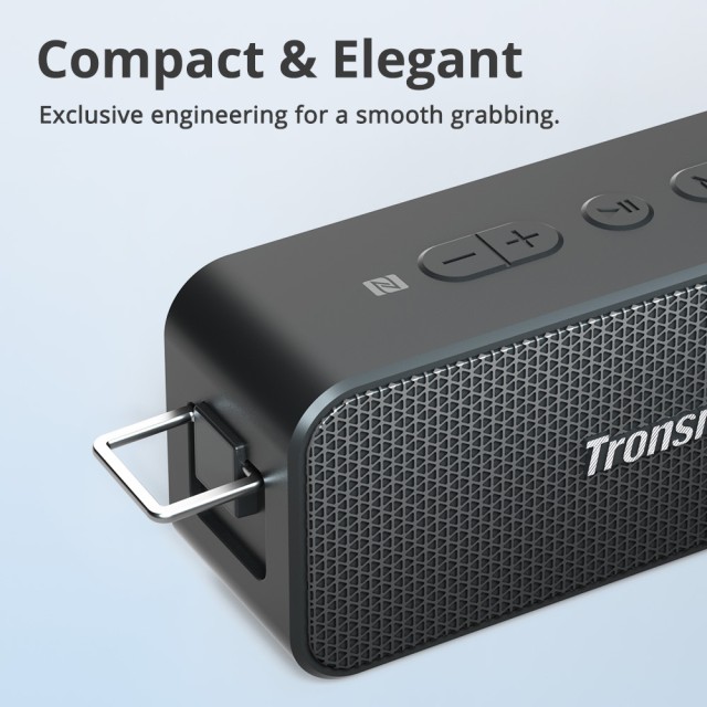 TRONSMART φορητό ηχείο T2 Plus Upgraded, 20W, Bluetooth/NFC, 4000mAh, μαύρο