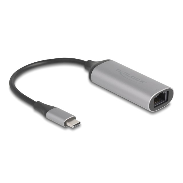 DELOCK αντάπτορας δικτύου 81570, USB-C, 5Gbps Ethernet, ασημί