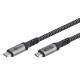 GOOBAY καλώδιο USB-C 74210, USB4, 240W, 40Gbps, 8K/60Hz, 0.50m, γκρι GOOBAY καλώδιο USB-C 74210, USB4, 240W, 40Gbps, 8K/60Hz, 0.50m, γκρι