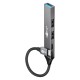 GOOBAY USB hub 74459, 4x θυρών, USB 3.2, 5Gbps, USB-C σύνδεση, γκρι