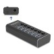 DELOCK USB hub 64326 με διακόπτες, 7x θυρών, 10Gbps, USB/USB-C σύνδεση, μαύρο DELOCK USB hub 64326 με διακόπτες, 7x θυρών, 10Gbps, USB/USB-C σύνδεση, μαύρο