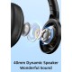 USAMS headphones YH21, ασύρματα & ενσύρματα, Φ40mm, 500mAh, μαύρα