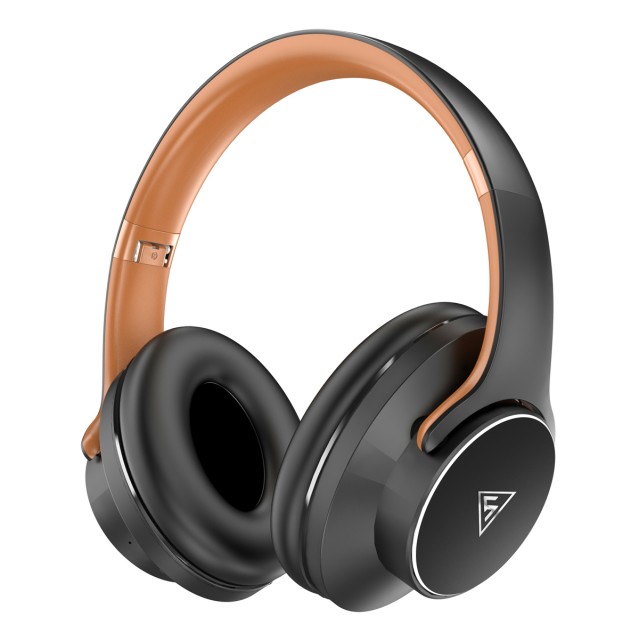 DOQAUS headphones DESIGN 1, ασύρματα & ενσύρματα, Φ40mm, 600mAh, μαύρα/καφέ DOQAUS headphones DESIGN 1, ασύρματα & ενσύρματα, Φ40mm, 600mAh, μαύρα/καφέ