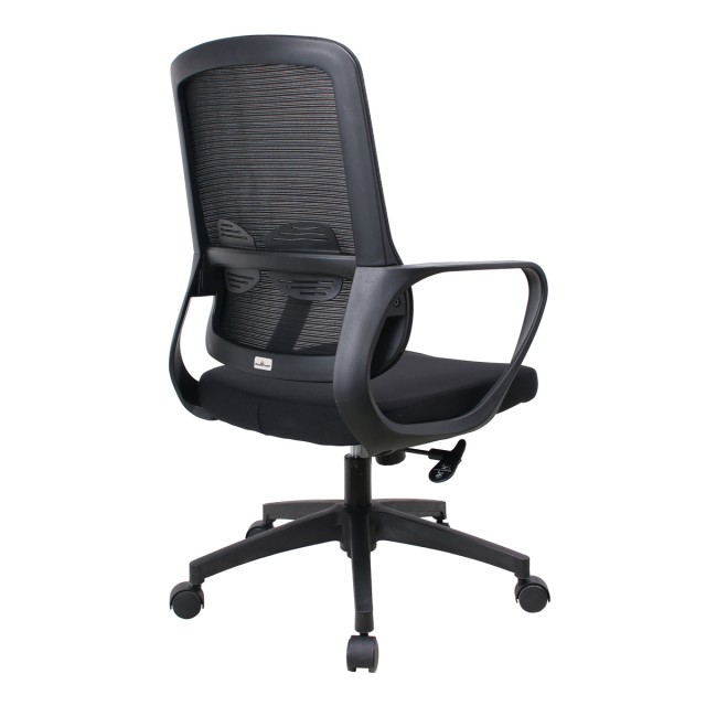 POWERTECH καρέκλα γραφείου PT-1391 με μπράτσα και ανάκλιση, ρυθμιζόμενο ύψος, μαύρη