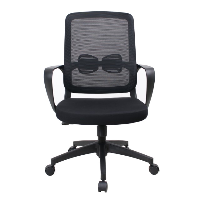 POWERTECH καρέκλα γραφείου PT-1391 με μπράτσα και ανάκλιση, ρυθμιζόμενο ύψος, μαύρη