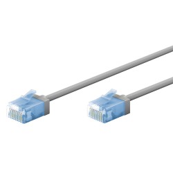 GOOBAY καλώδιο δικτύου 74225, CAT 6A U/UTP, slim, copper, 10Gbps, 5m, γκρι