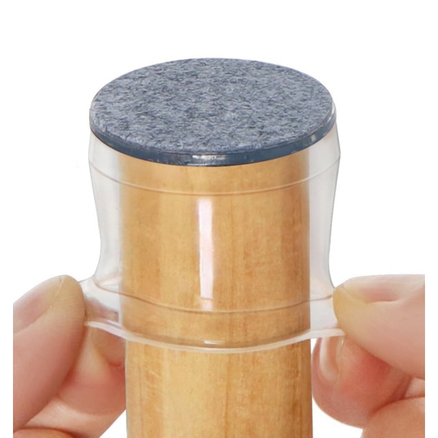 HOME USE προστατευτικές τάπες επίπλων HUH-0224, 25-30mm, διάφανες, 24τμχ