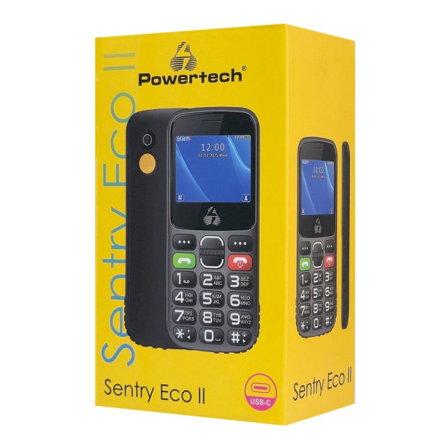 POWERTECH κινητό τηλέφωνο Sentry Eco II, 2.31", dual SIM, με κάμερα, μαύρο POWERTECH κινητό τηλέφωνο Sentry Eco II, 2.31", dual SIM, με κάμερα, μαύρο