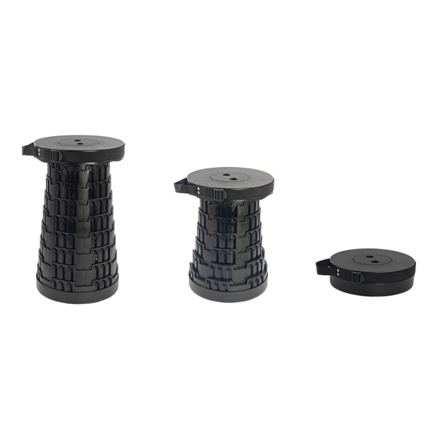 POWERTECH πτυσσόμενο καρεκλάκι HUH-0230, αντοχή έως 250kg, 25.5x45cm, μαύρο