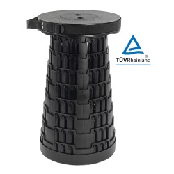 POWERTECH πτυσσόμενο καρεκλάκι HUH-0230, αντοχή έως 250kg, 25.5x45cm, μαύρο