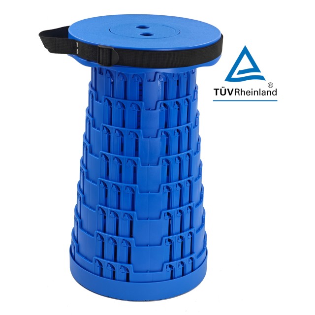 POWERTECH πτυσσόμενο καρεκλάκι HUH-0234, αντοχή έως 250kg, 25.5x45cm, μπλε